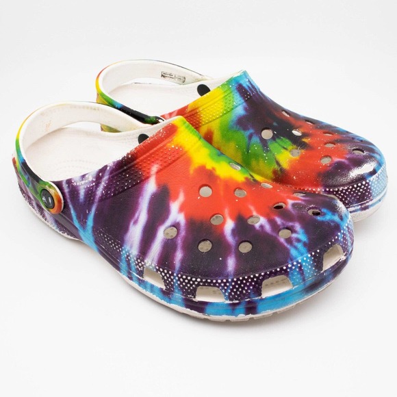 Crocs Other - Crocs Classic Graphic Tie Die Clog Shoes Mens SIZE 11